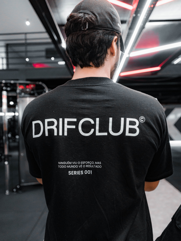 Camiseta Oversized Drif Club ( Preta ) Drif Oficial